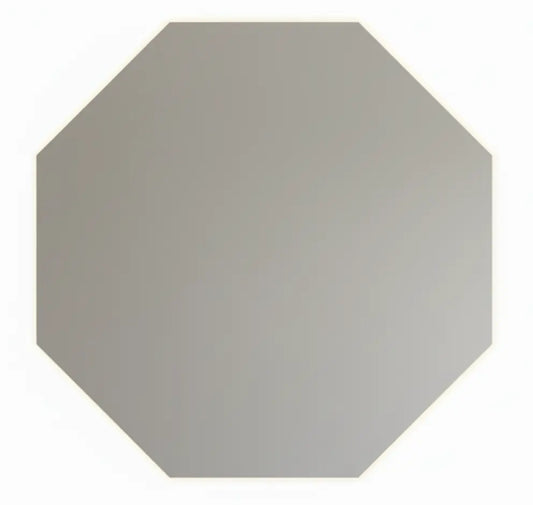 Spiegel Melio Octagon met led verlichting, dimbaar en verwarming 60, 80 ,100, 120 SaniSupreme