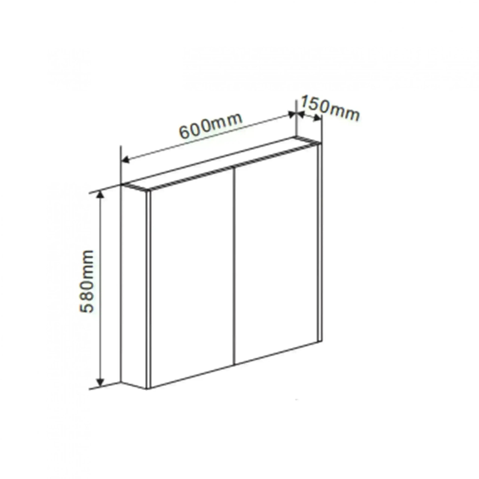 Badmeubel Set Abruzzo wastafel en spiegelkast 60 cm Grijs SaniSupreme Sanisupreme