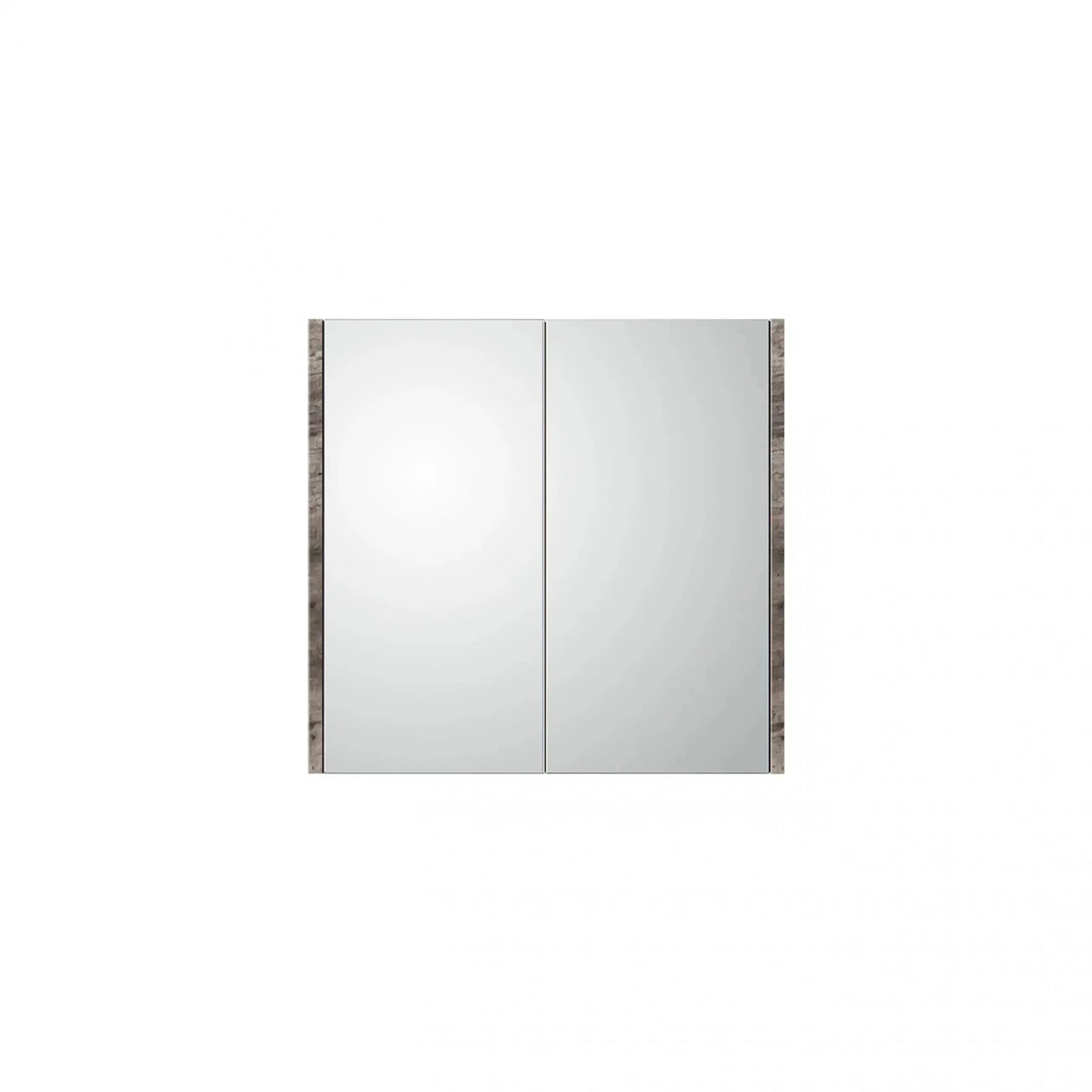 Badmeubel Set Abruzzo wastafel en spiegelkast 60 cm Steen SaniSupreme Sanisupreme