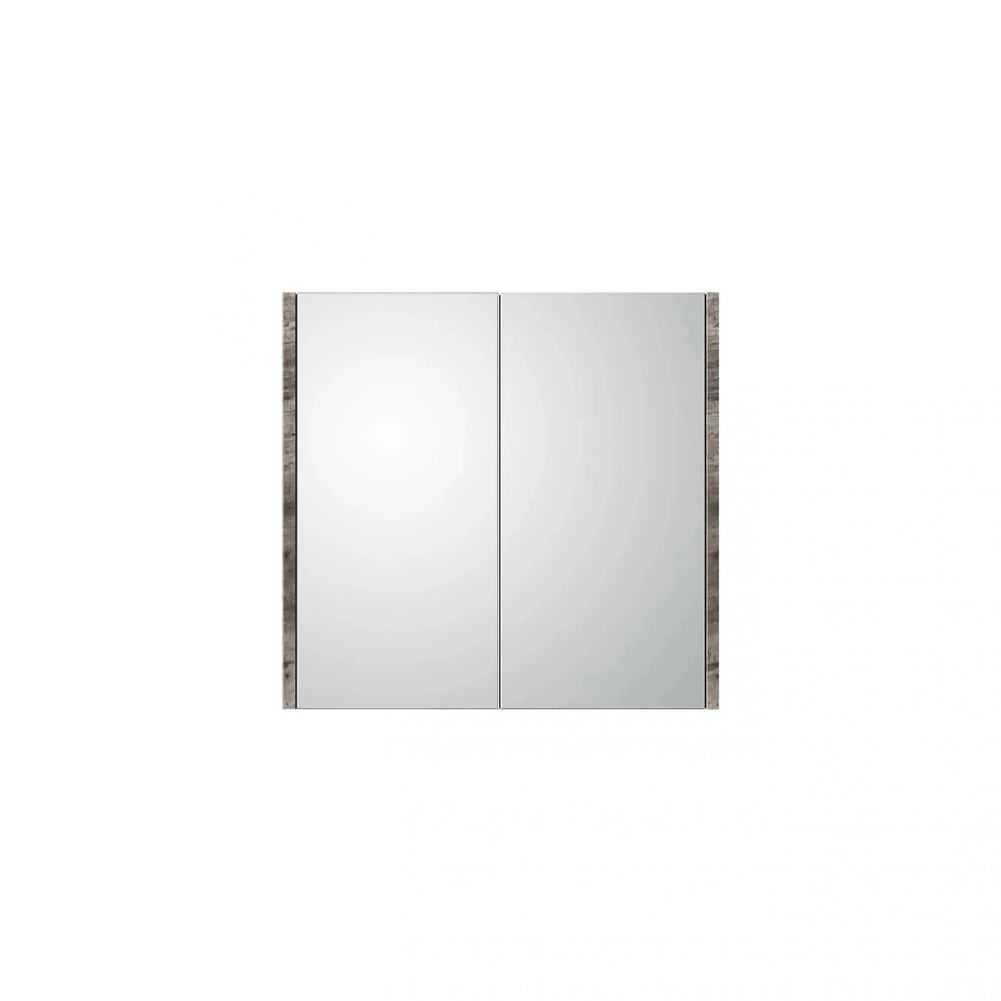 Badmeubel Set Abruzzo wastafel en spiegelkast 60 cm Steen SaniSupreme Sanisupreme