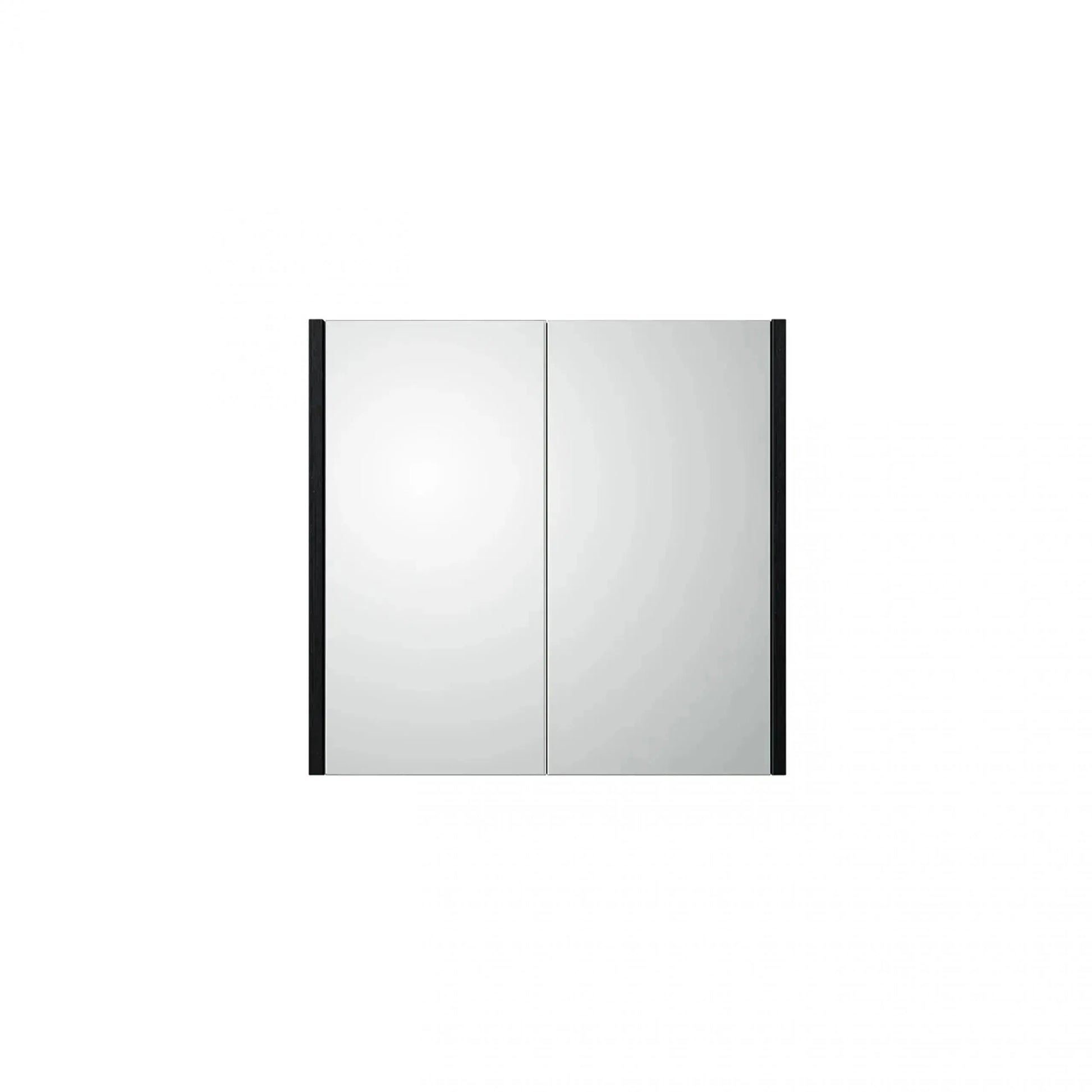 Badmeubel Set Abruzzo wastafel en spiegelkast 60 cm Zwart SaniSupreme Sanisupreme