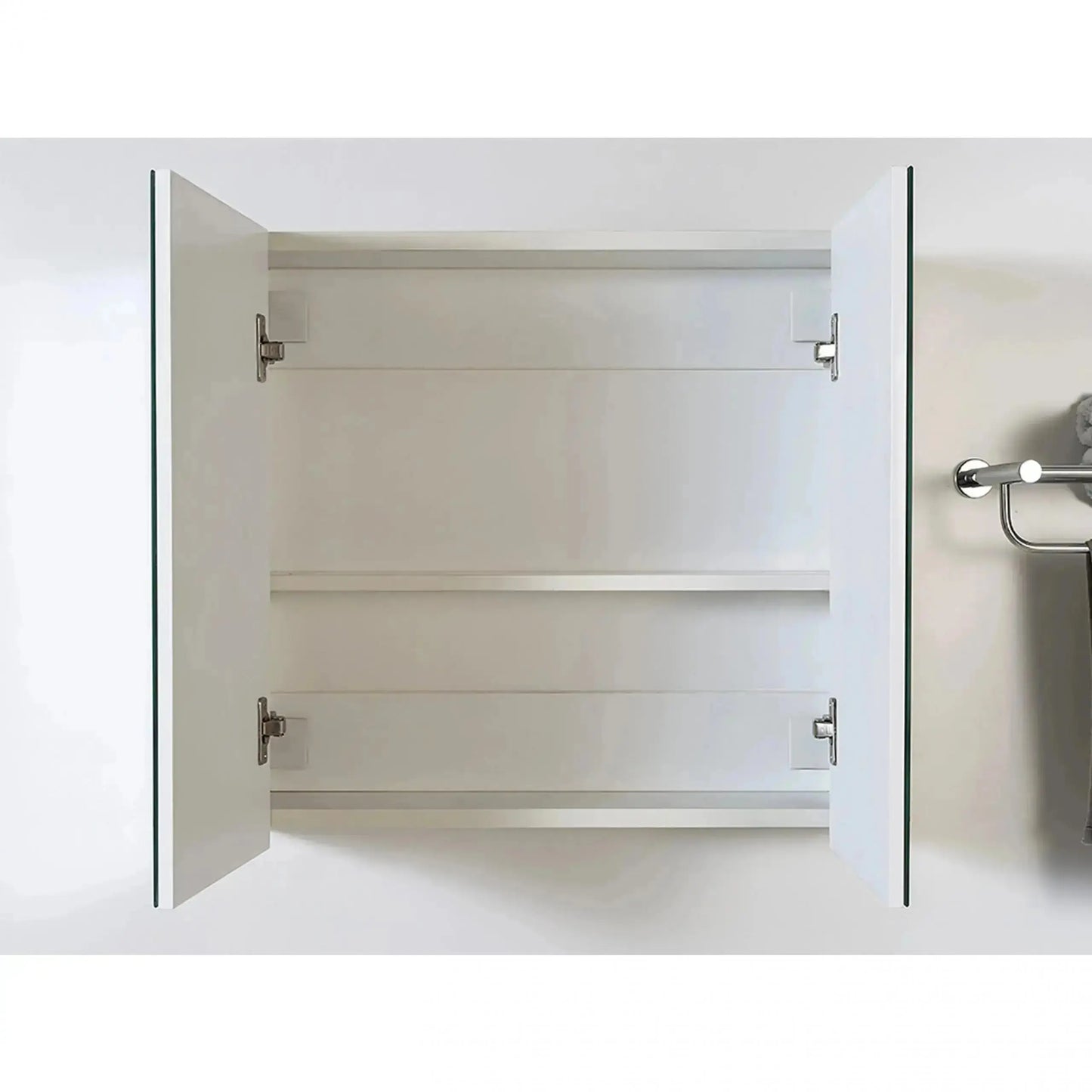 Badmeubel Set Abruzzo wastafel en spiegelkast 60 cm Wit SaniSupreme Sanisupreme