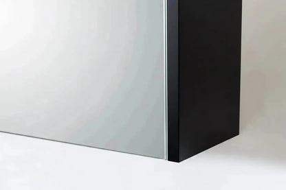 Badmeubel Set Abruzzo wastafel en spiegelkast 60 cm Zwart SaniSupreme Sanisupreme