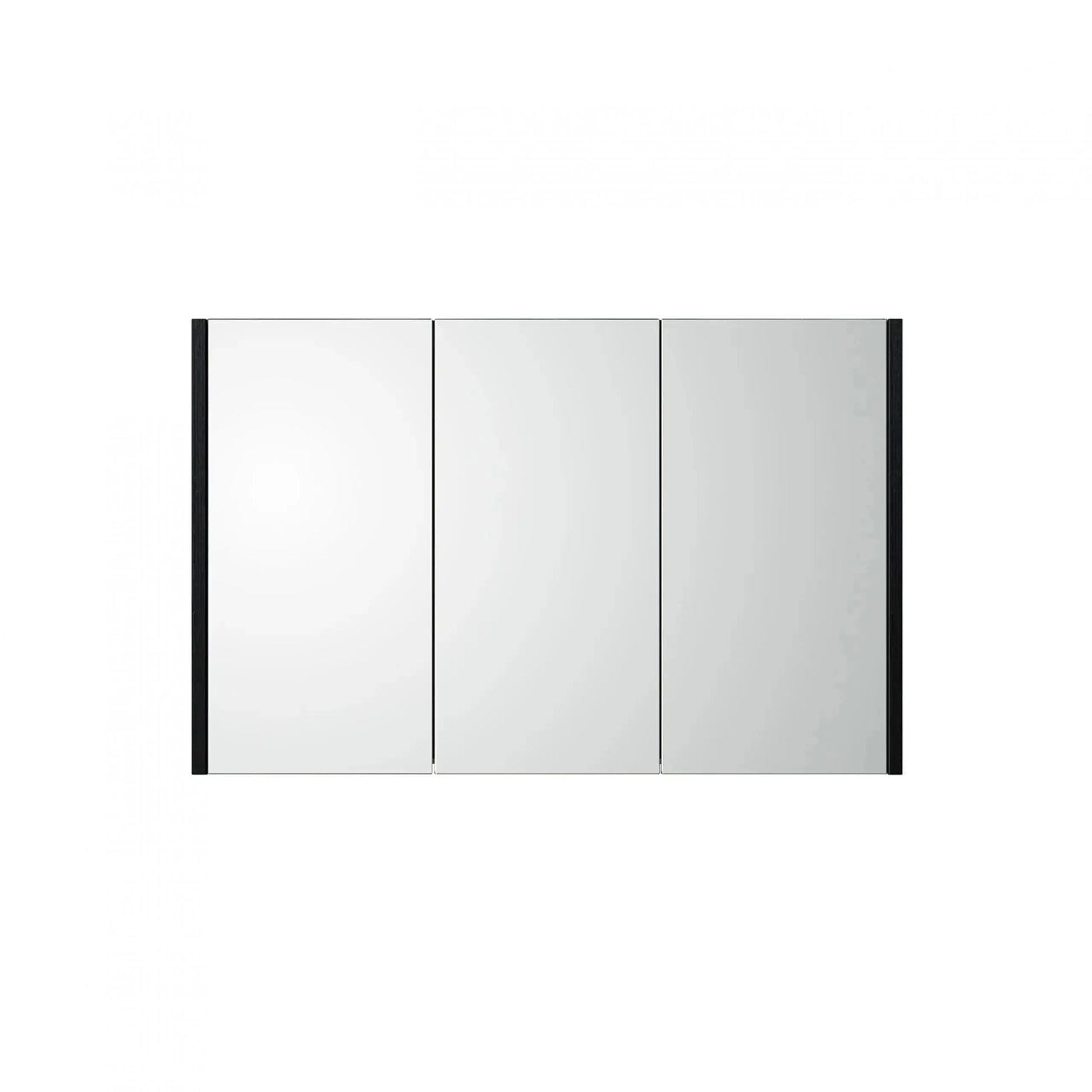 Badmeubelset Abruzzo wastafel en spiegelkast 80 cm Zwart SaniSupreme Sanisupreme