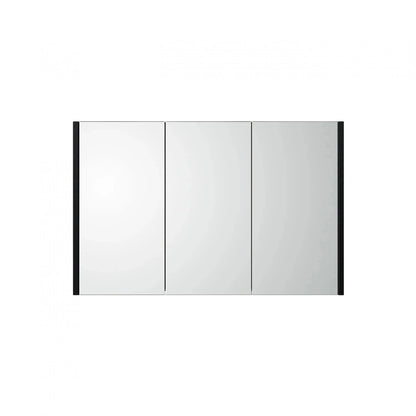 Badmeubelset Abruzzo wastafel en spiegelkast 80 cm Zwart SaniSupreme Sanisupreme