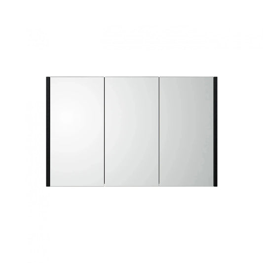 Badmeubelset Abruzzo wastafel en spiegelkast 80 cm Zwart SaniSupreme Sanisupreme