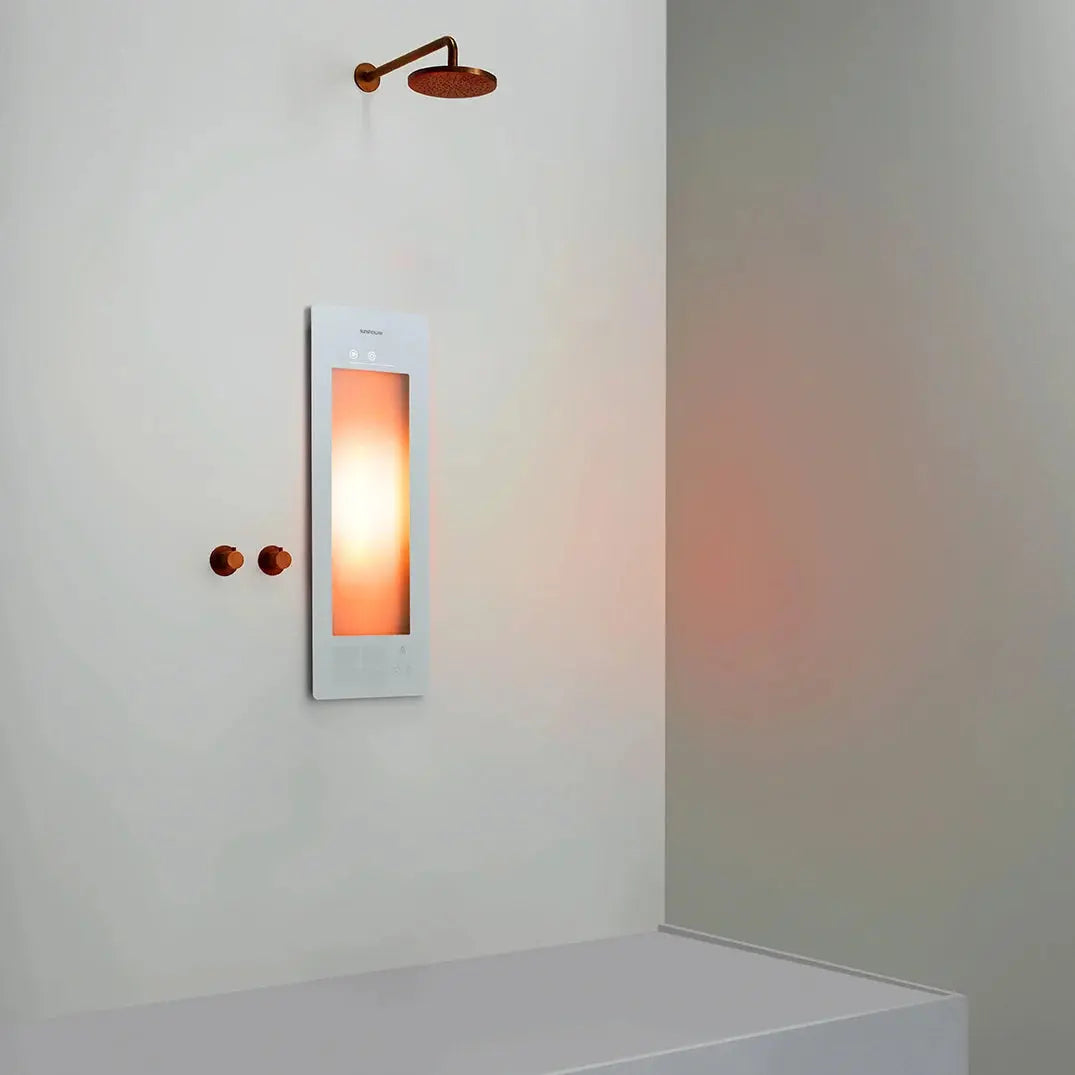 Sunshower One Round White Inbouw Wellnesspaneel met infrarood