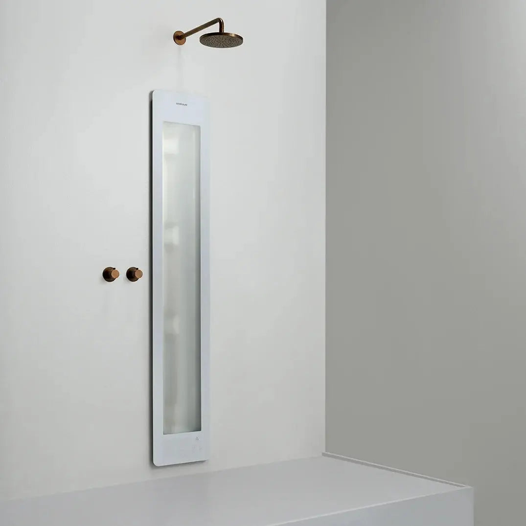 Sunshower One Round White Inbouw Wellnesspaneel met infrarood