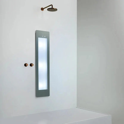 Sunshower Plus Round Organic Grey Inbouw Wellnesspaneel met infrarood en UV-licht