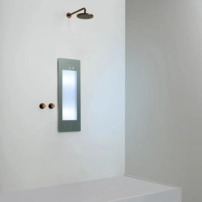 Sunshower Plus Round Organic Grey Inbouw Wellnesspaneel met infrarood en UV-licht