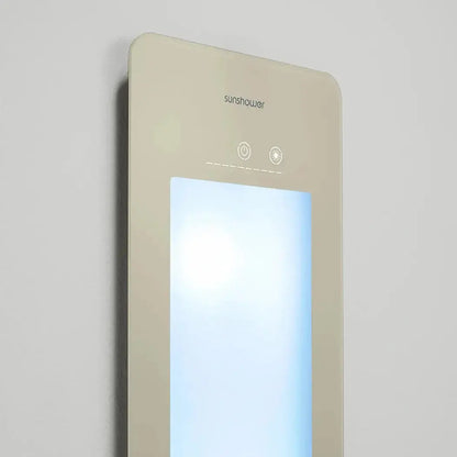 Sunshower Plus Round Sand White Inbouw Wellnesspaneel met infrarood en UV-licht SaniSupreme