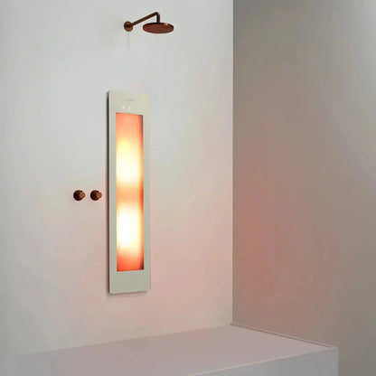 Sunshower Plus Round Sand White Inbouw Wellnesspaneel met infrarood en UV-licht SaniSupreme