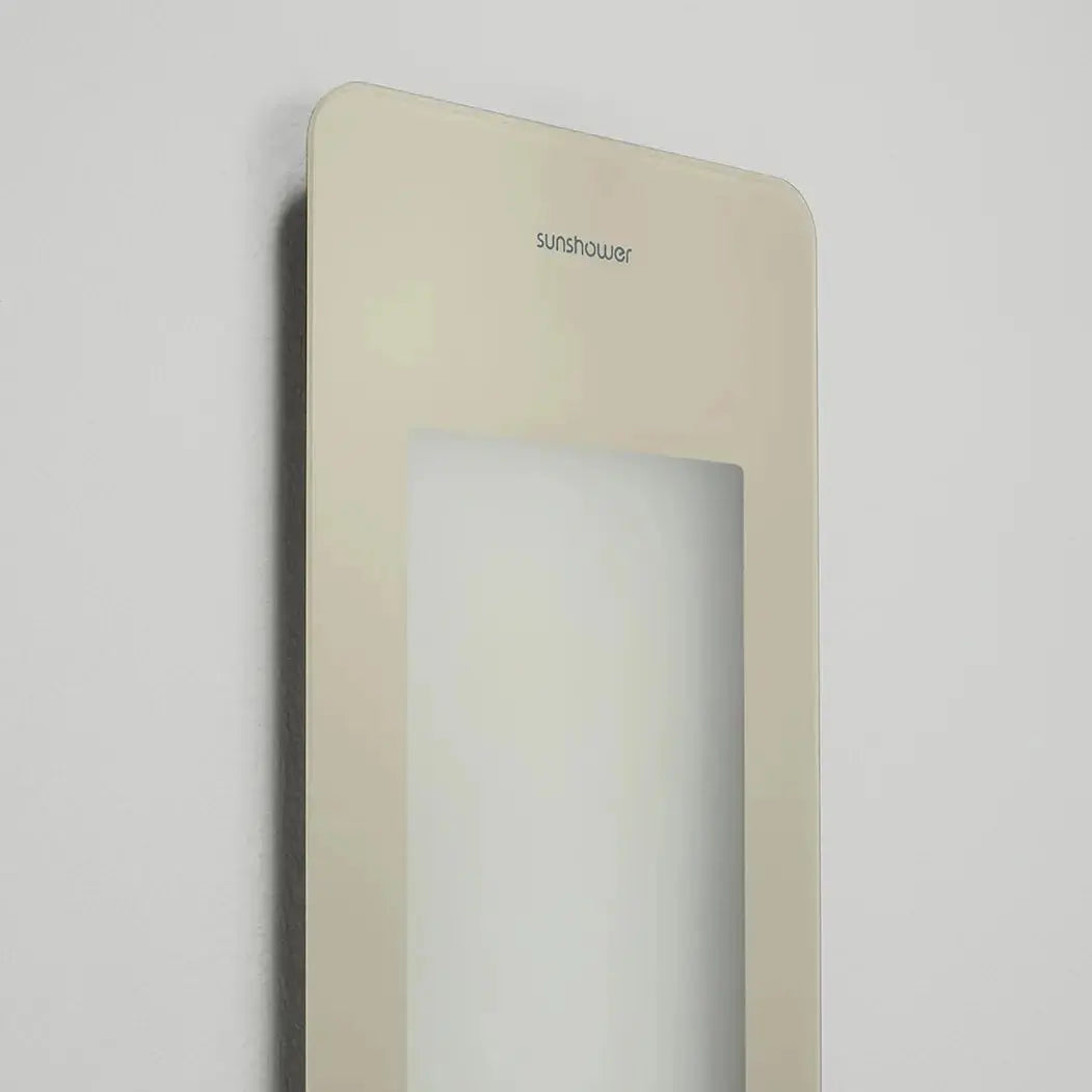 Sunshower Plus Round Sand White Inbouw Wellnesspaneel met infrarood en UV-licht SaniSupreme