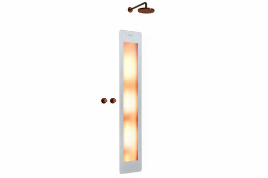 Sunshower Plus White Inbouw Wellnesspaneel met infrarood en UV-licht SaniSupreme