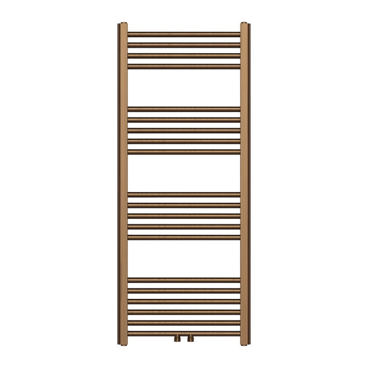 Thermessa handdoekradiator 120 × 50 cm 537W geborsteld bruin brons SaniSupreme