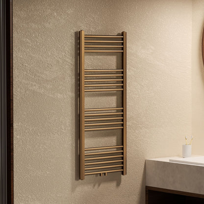 Thermessa handdoekradiator 120 × 50 cm 537W geborsteld bruin brons SaniSupreme2