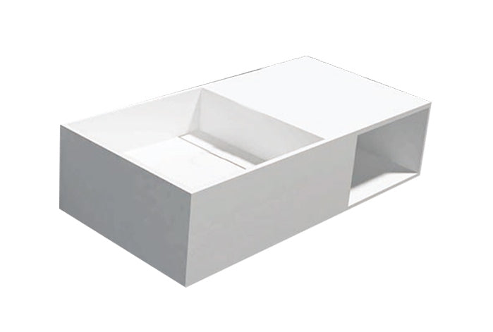 Valtessa solid surface wastafel 80 cm mat wit SaniSupreme