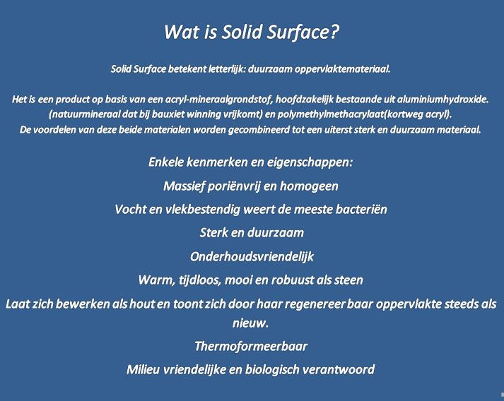 Valtessa solid surface wastafel 80 cm mat wit SaniSupreme4