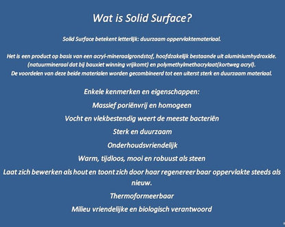 Valtessa solid surface wastafel 80 cm mat wit SaniSupreme4