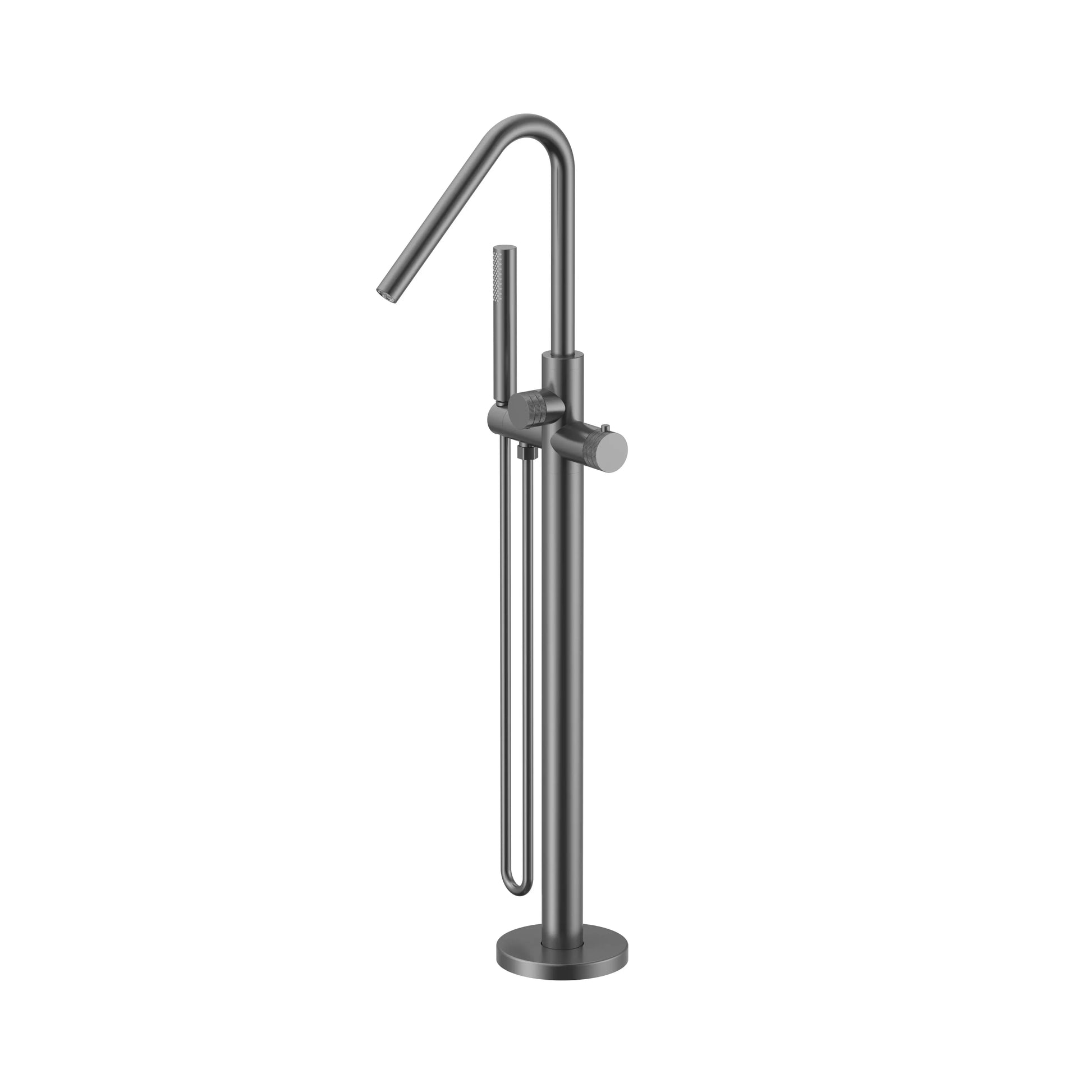 Vrijstaande Badkraan SaniSupreme Veloria Line ThermoGunmetal met handdouche 112,3 cm Gunmetal Sanisupreme
