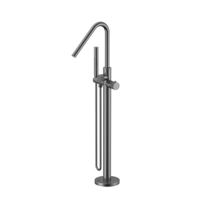 Vrijstaande Badkraan SaniSupreme Veloria Line ThermoGunmetal met handdouche 112,3 cm Gunmetal Sanisupreme