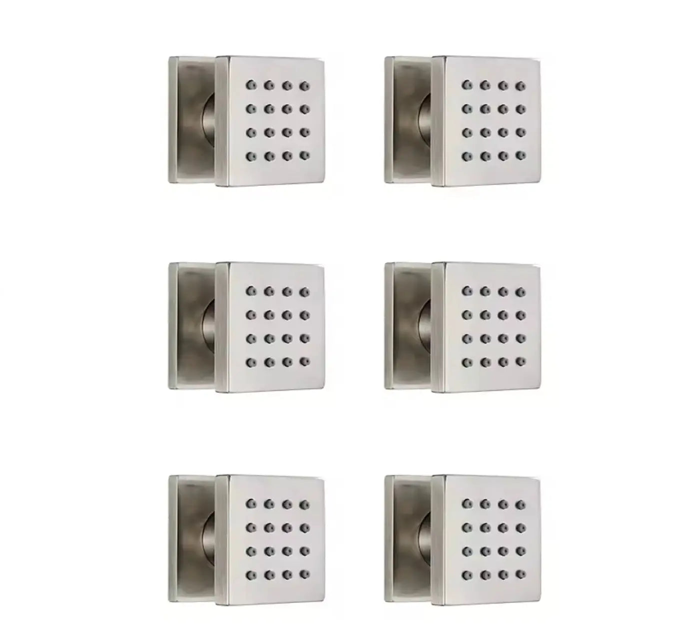 Inbouw douche wand massagejets set van 6 stuks geborsteld RVS SaniSupreme