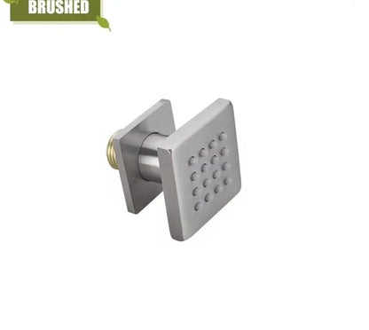 Inbouw douche wand massagejets set van 6 stuks geborsteld RVS SaniSupreme
