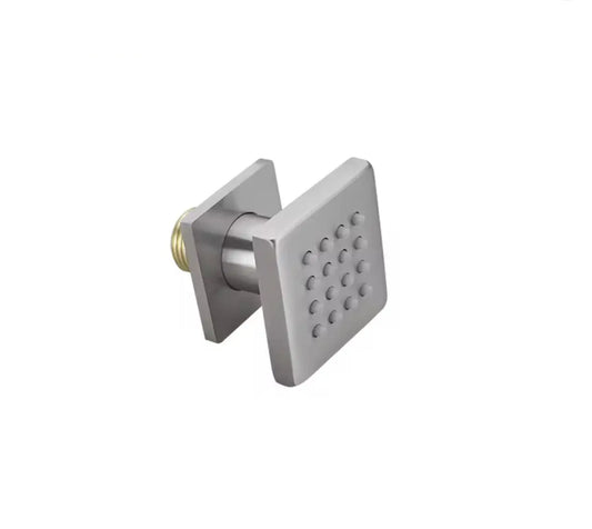 Inbouw douche wand massagejets per stuk geborsteld RVS SaniSupreme