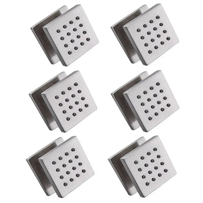 Inbouw douche wand massagejets set van 6 stuks geborsteld RVS SaniSupreme