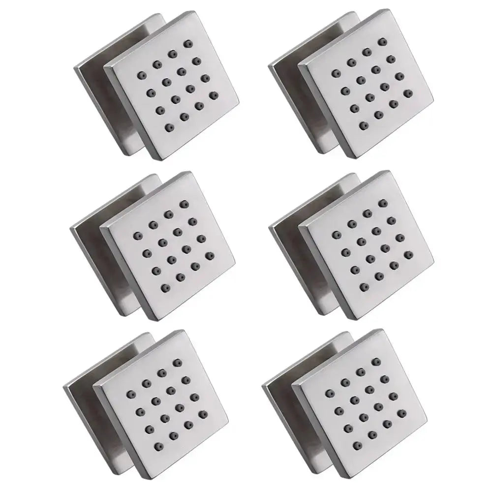 Inbouw douche wand massagejets per stuk geborsteld RVS SaniSupreme