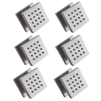 Inbouw douche wand massagejets per stuk geborsteld RVS SaniSupreme