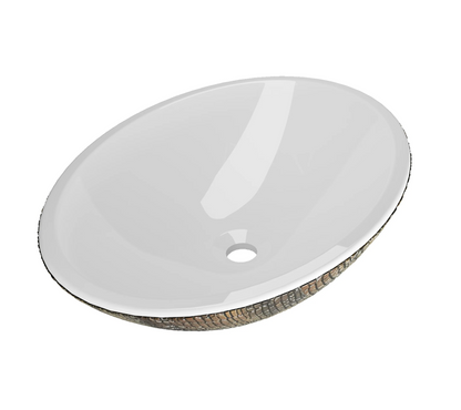 Waskom 52x38x14,5 Croco Skina Bruin ovaal SaniSupreme