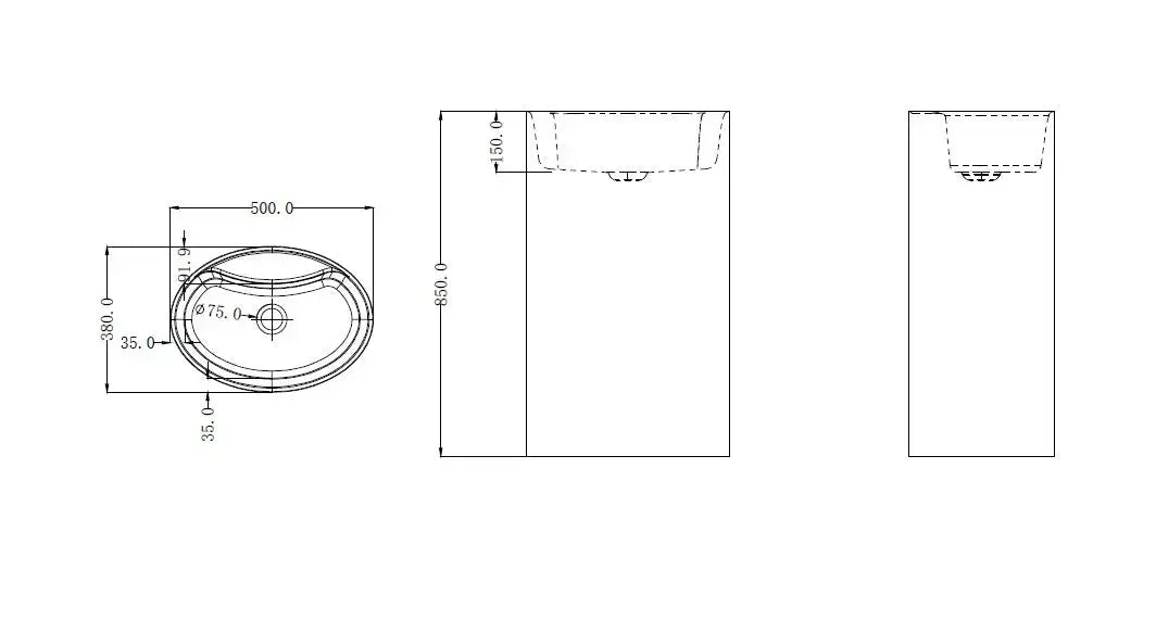 Waskom 85x50x38 Croco Wash First Bruin ovaal SaniSupreme Sanisupreme