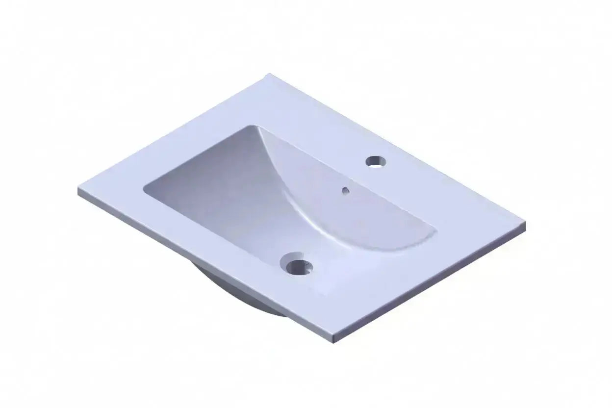 Badmeubel Set Abruzzo wastafel en spiegelkast 60 cm Grijs SaniSupreme Sanisupreme