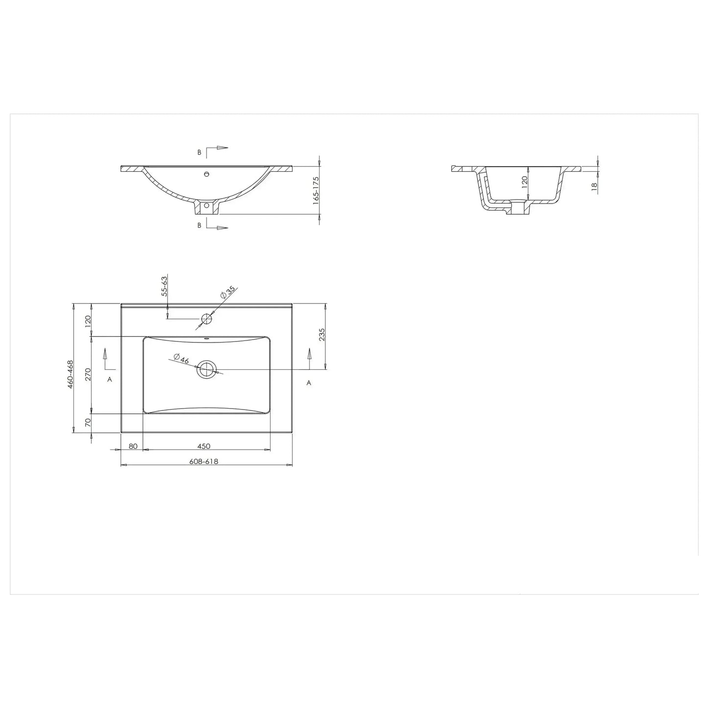 Badmeubel Set Abruzzo wastafel en spiegelkast 60 cm Grijs SaniSupreme Sanisupreme