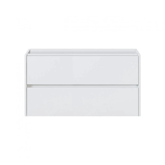 Badmeubelset Abruzzo wastafel en spiegelkast 80 cm Hoogglans Wit SaniSupreme Sanisupreme