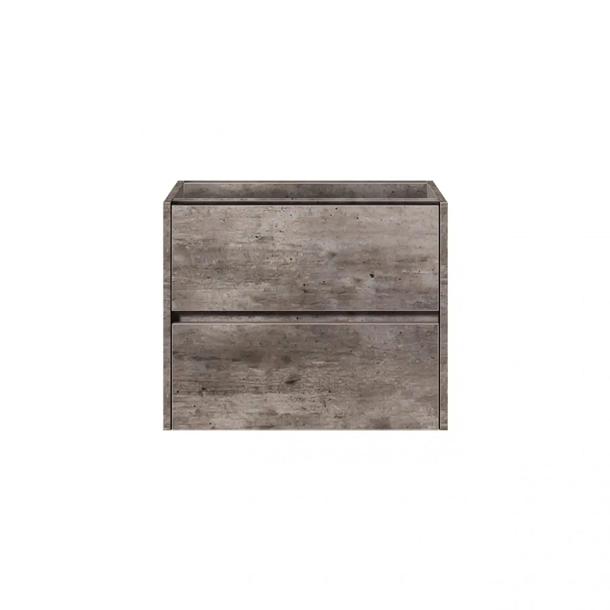 Badmeubel Set Abruzzo wastafel en spiegelkast 60 cm Steen SaniSupreme Sanisupreme