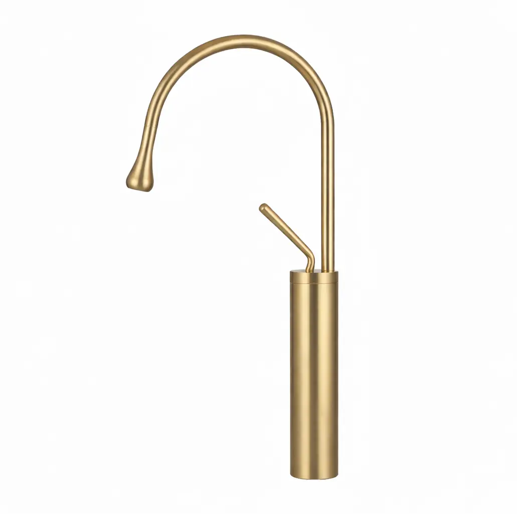 Wastafelkraan-aquasoft-hoog-geborsteld-goud