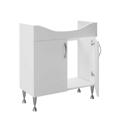Wastafelonderkast Cavaro 80 cm Staand Hoogglans Wit SaniSupreme open 