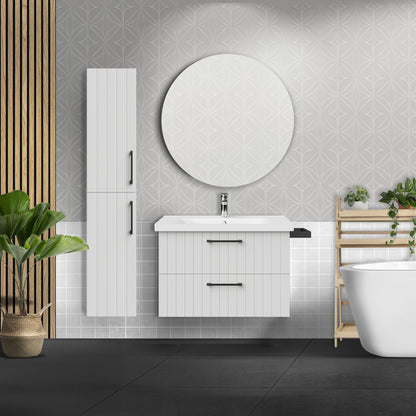 Wastafelonderkast Livia 80 cm Wit met 2 Lades SaniSupreme5