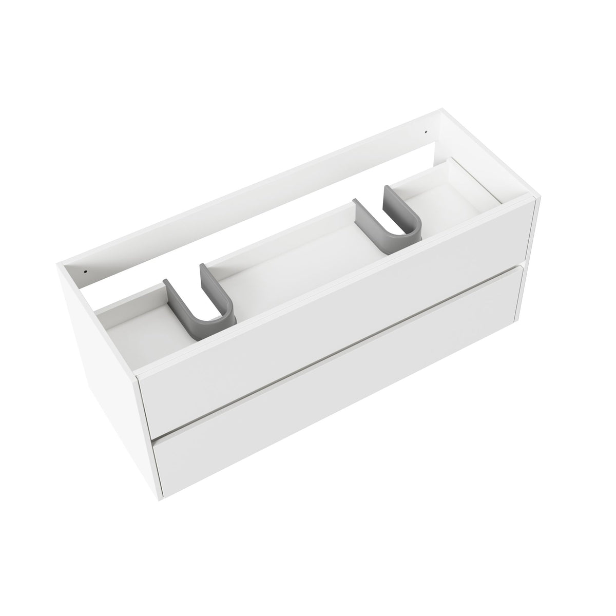 Wastafelonderkast Nerano 120 cm Glanzend Wit met 2 Lades SaniSupreme2