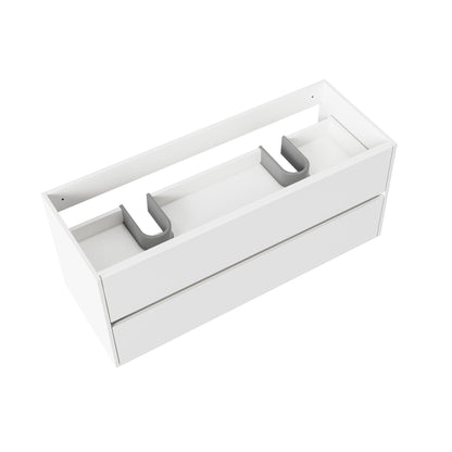 Wastafelonderkast Nerano 120 cm Glanzend Wit met 2 Lades SaniSupreme2