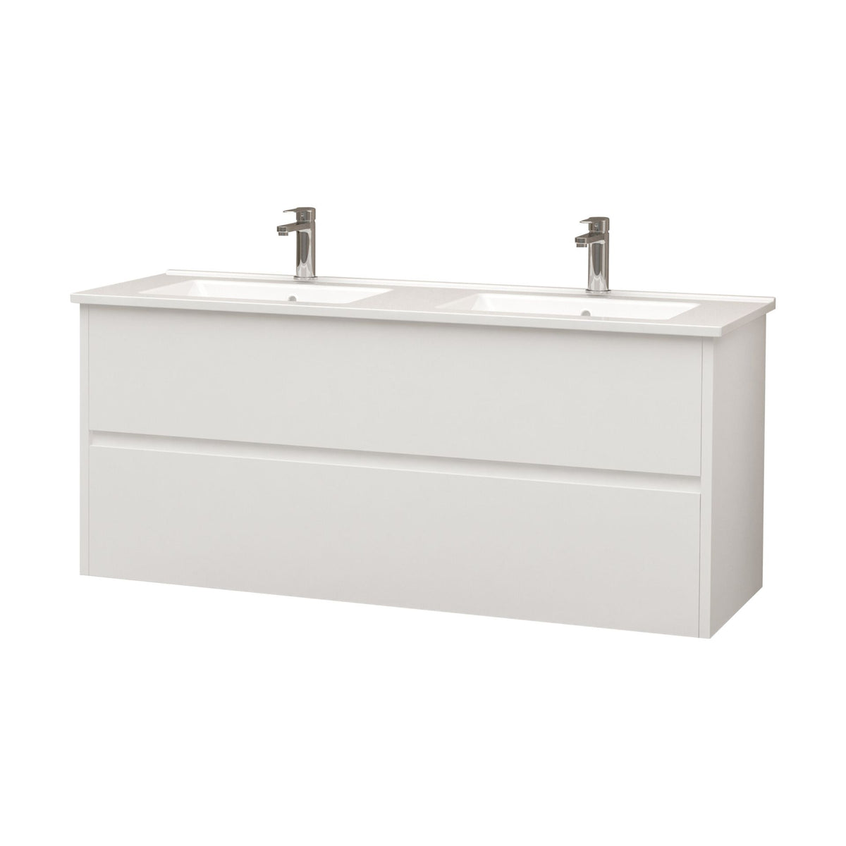 Wastafelonderkast Nerano 120 cm Glanzend Wit met 2 Lades SaniSupreme3