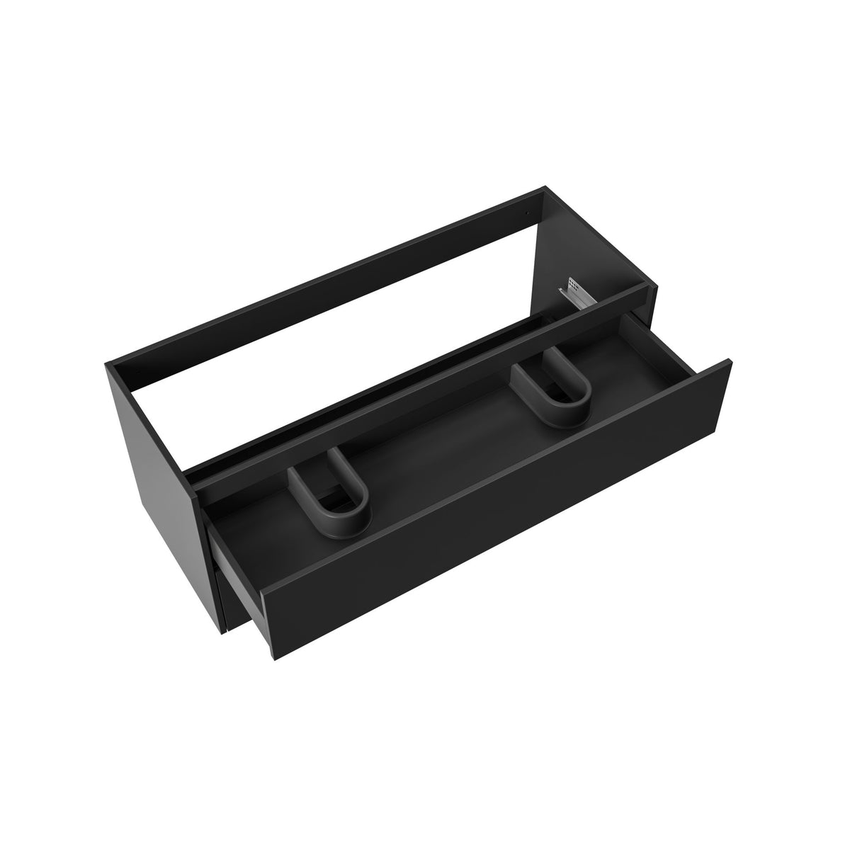 Wastafelonderkast Nerano 120 cm Mat Zwart met 2 Lades SaniSupreme2