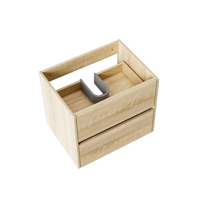 Wastafelonderkast Nerano 60 cm EIK met 2 Lades SaniSupreme2