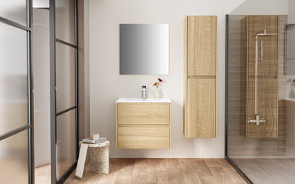 Wastafelonderkast Nerano 60 cm EIK met 2 Lades SaniSupreme4