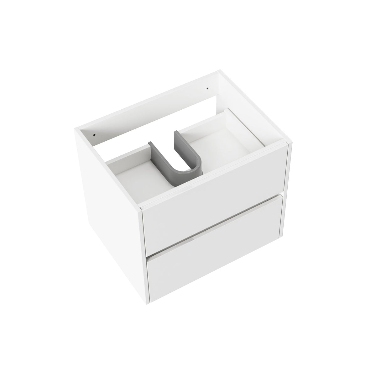 Wastafelonderkast Nerano 60 cm Glanzend Wit met 2 Lades SaniSupreme2