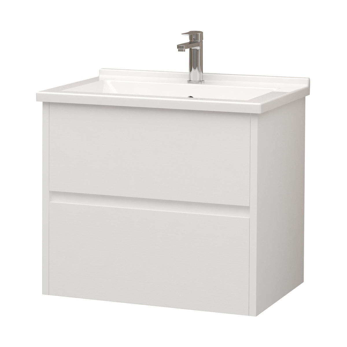Wastafelonderkast Nerano 60 cm Glanzend Wit met 2 Lades SaniSupreme3