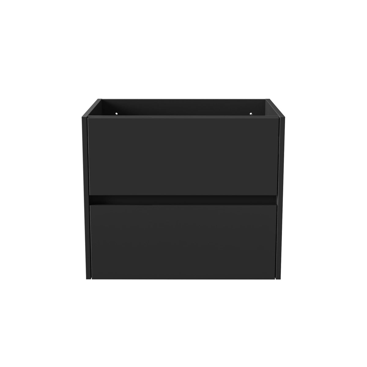 Wastafelonderkast Nerano 60 cm Mat Zwart met 2 Lades SaniSupreme