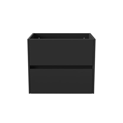Wastafelonderkast Nerano 60 cm Mat Zwart met 2 Lades SaniSupreme